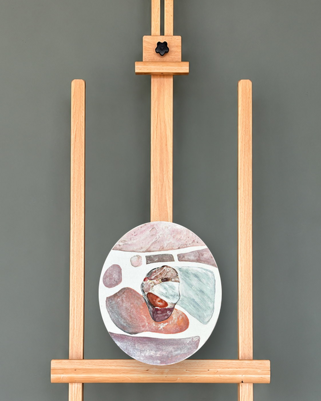 Deconstruction №9, presented on a studio easel