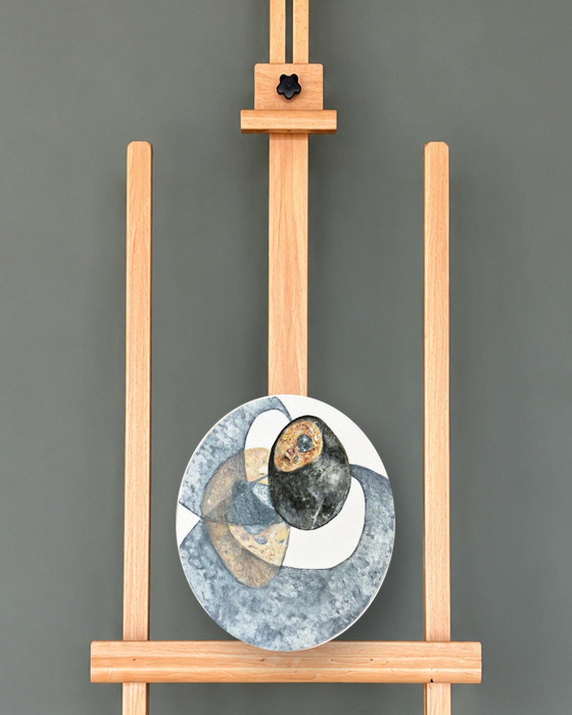 Deconstruction №10, presented on a studio easel
