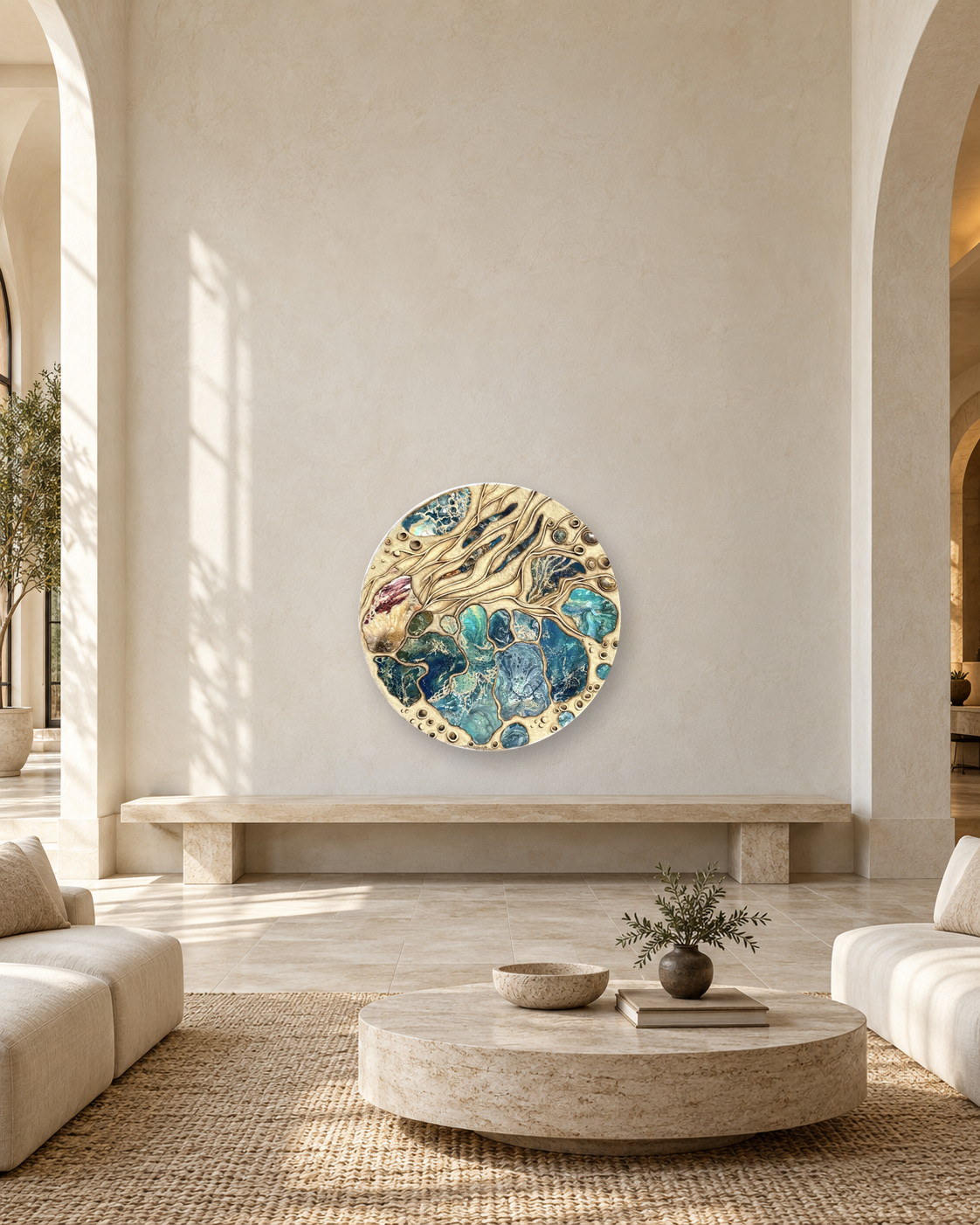 Erosion, presented in a contemporary interior
