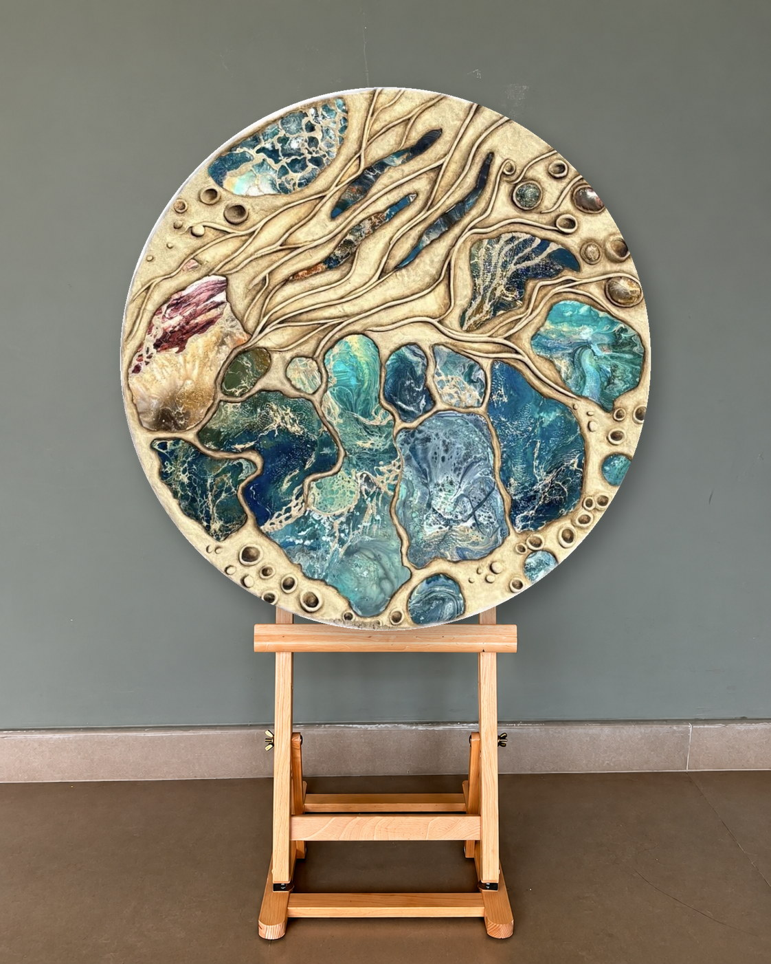 Erosion, presented on a studio easel