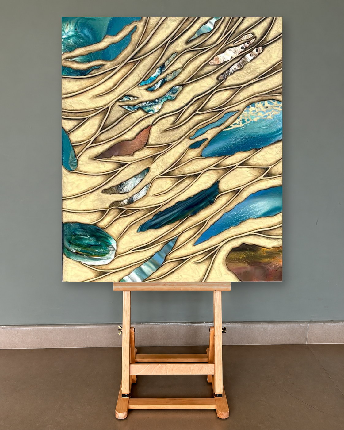 Solastalgia, presented on a studio easel