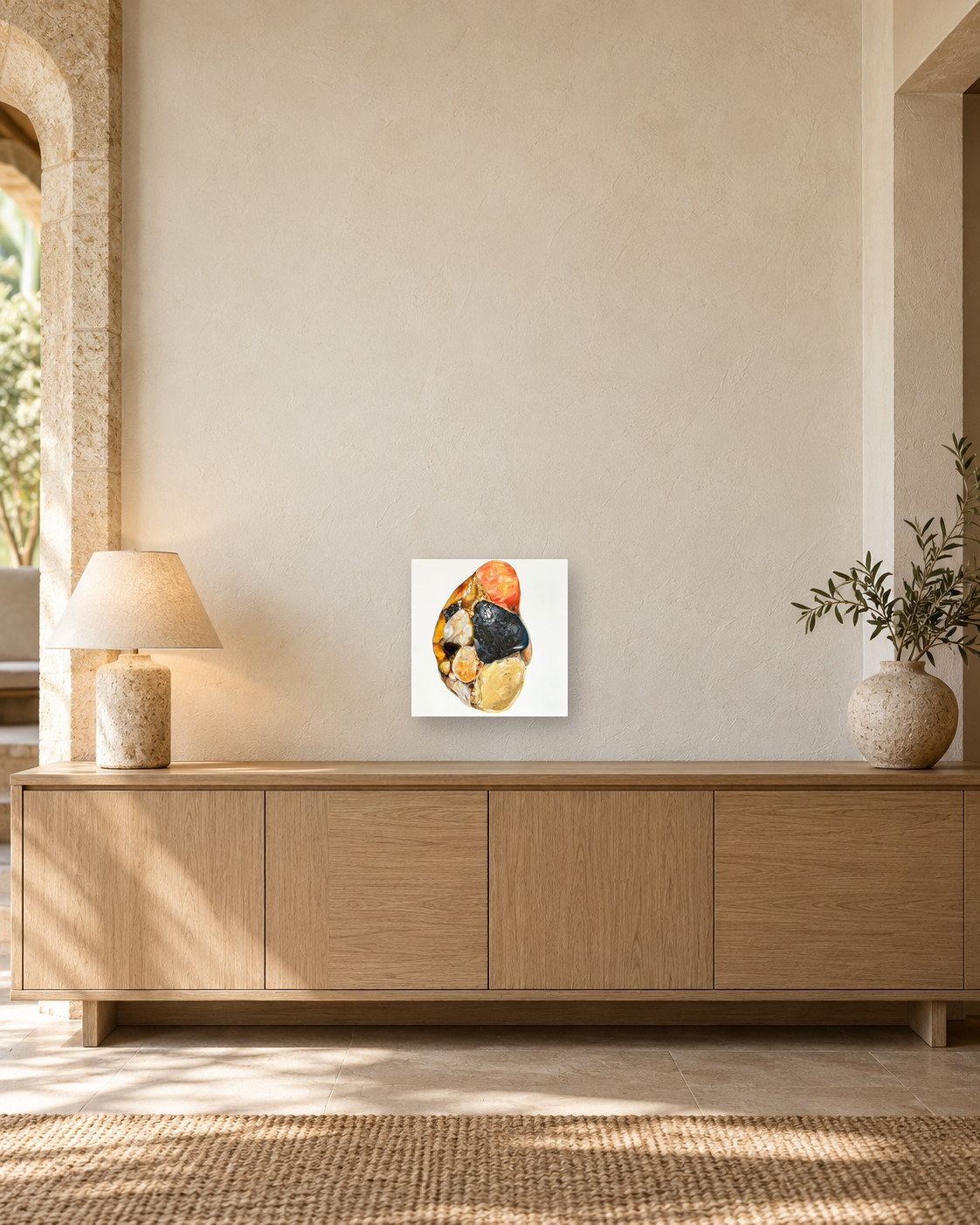 Visual Reconstruction № 1, presented in a second contemporary interior