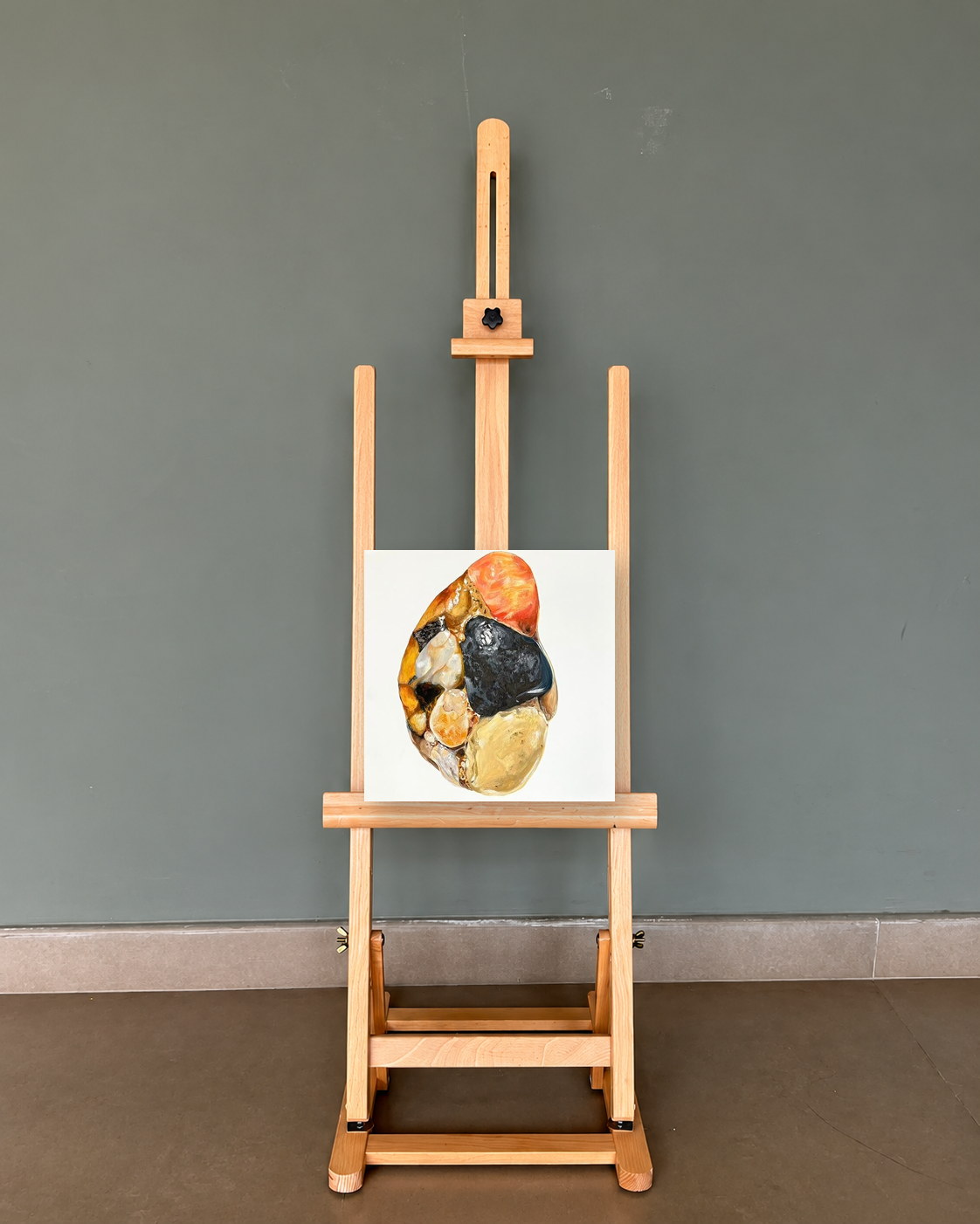 Visual Reconstruction № 1, presented on a studio easel
