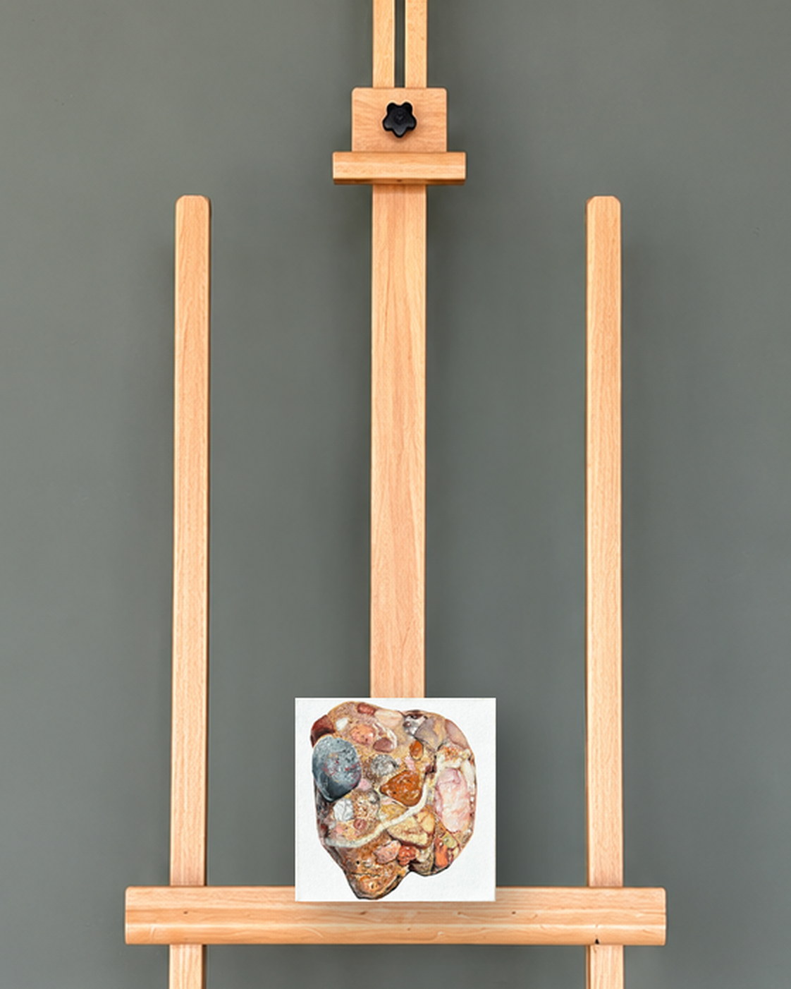 Visual Reconstruction № 2, presented on a studio easel